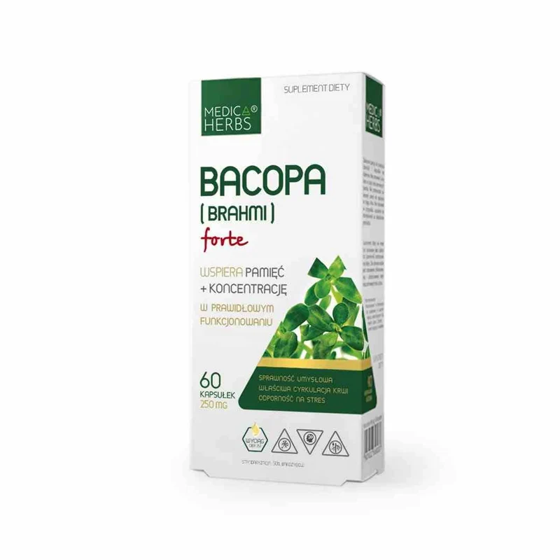 MEDICA HERBS Bacopa (Brahmi) forte 250mg, 60 Kapseln.