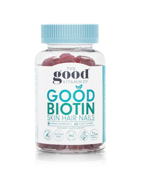 The Good Vitamin Co Good Biotin Chewable Supplements for Skin, Hair, and Nails 60 Pack