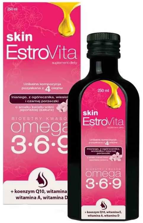 EstroVita Skin Omega 3-6-9 für Frauen 250 ml Kirschblütengeschmack