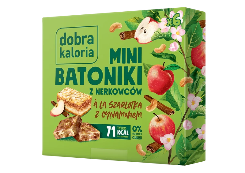 MINI KERNUTE BATONIKI A'LA SZARLOTKA Z CYNAMON (6 x 17 g) 102 g - Guter Kaloriengehalt