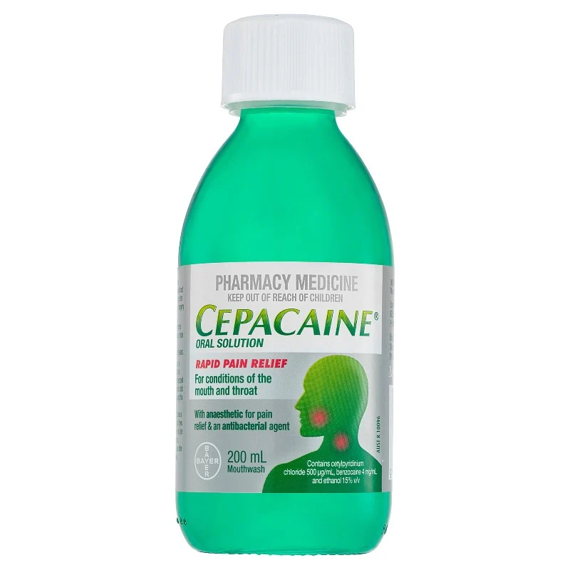 Cepacaine Mouthwash Liquid 200 mL