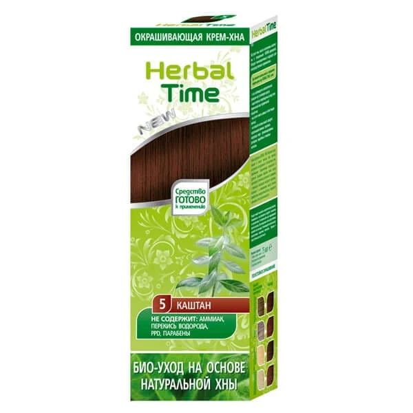 Herbal Time Natürliches Henna KASZTAN 75 ml