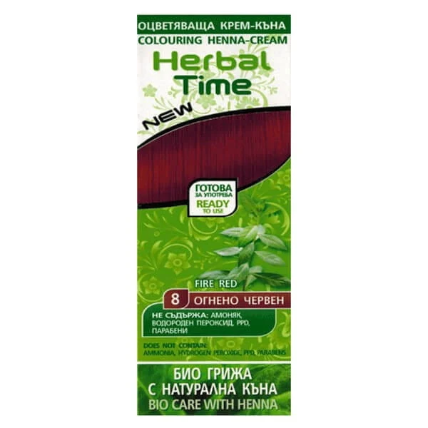 Herbal Time Natural Henna Feurig Rot 75 ml