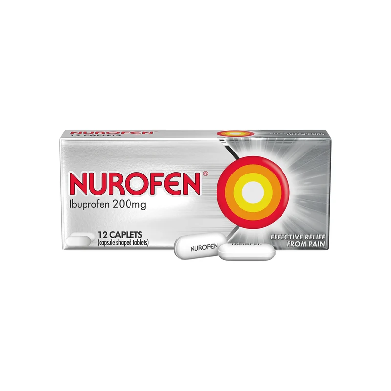 Nurofen Pain and Inflammation Relief Caplets 200mg Ibuprofen 12 pack