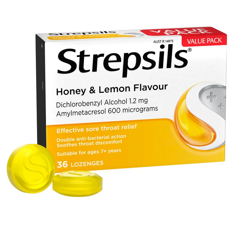 Strepsils Honey & Lemon Flavour 36 Lozenges