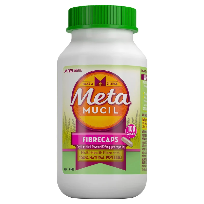 Metamucil Daily Fibre Supplement Fibre Caps 100 Capsules