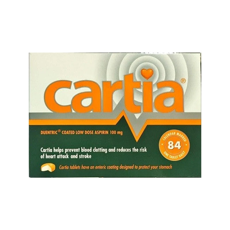 Cartia Tablets 100mg 84 Tablets - Quantity Restriction (2 per order)
