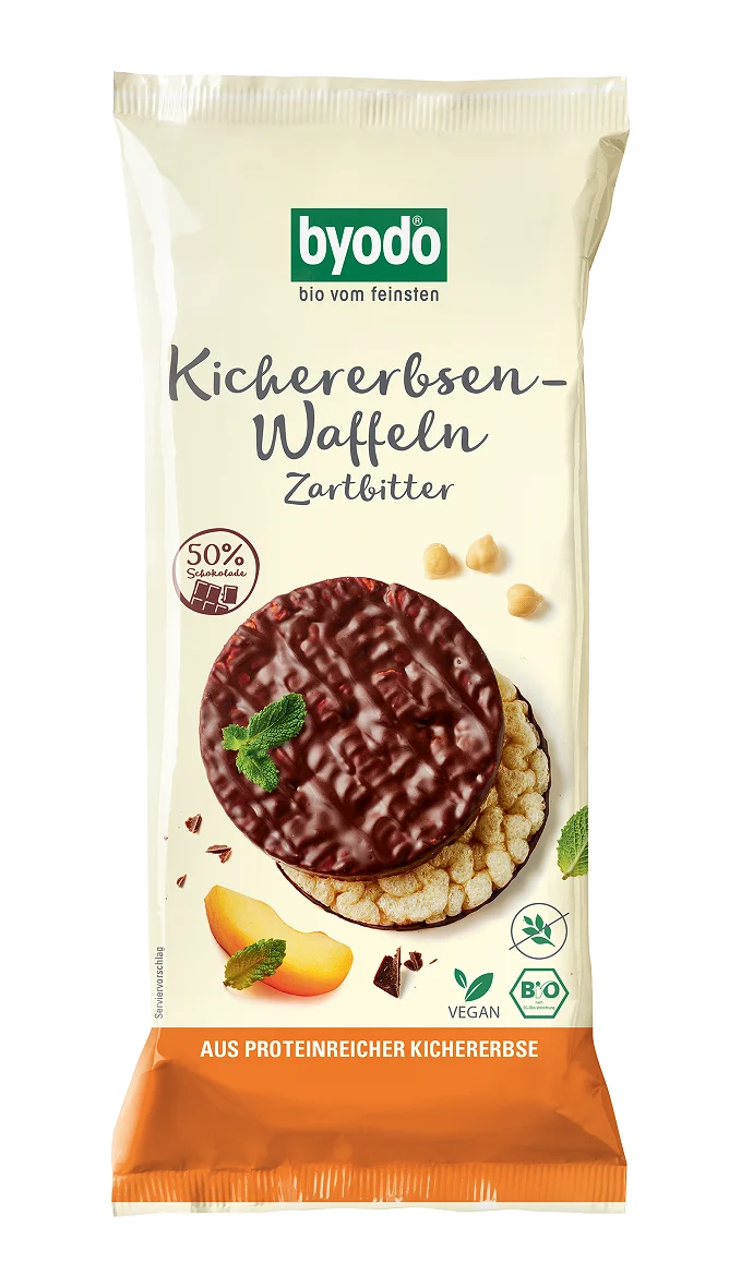 Glutenfreie Chia-Schoko-Waffeln BIO 65 g - BYODO