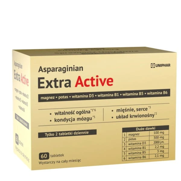 Uniphar Asparaginian Extra Aktiv 60 Tabletten