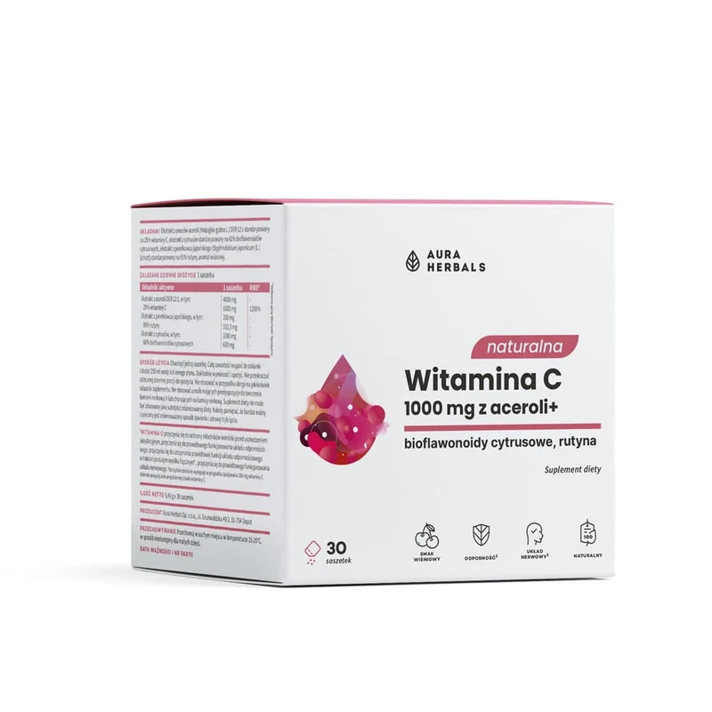 Natürliches Vitamin C 1000 mg aus Acerola, Portionsbeutel 30 Stk.