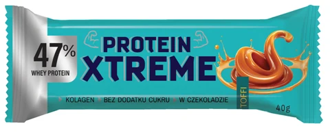 PROTEIN BATON XTREME TOFFI FLAST IN MILCHSCHOKOLADE OHNE ZUCKER 40 g - GOOD SQUAD