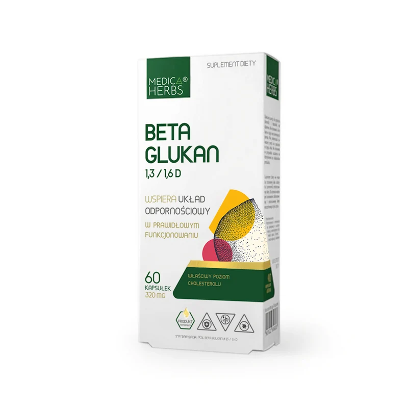 MEDICA HERBS Beta Glucan 1.3/1.6D 320mg, 60 Kapseln.