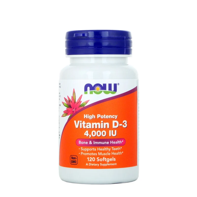 NOW FOODS Vitamin D3 4000 IU (120 Kapseln)