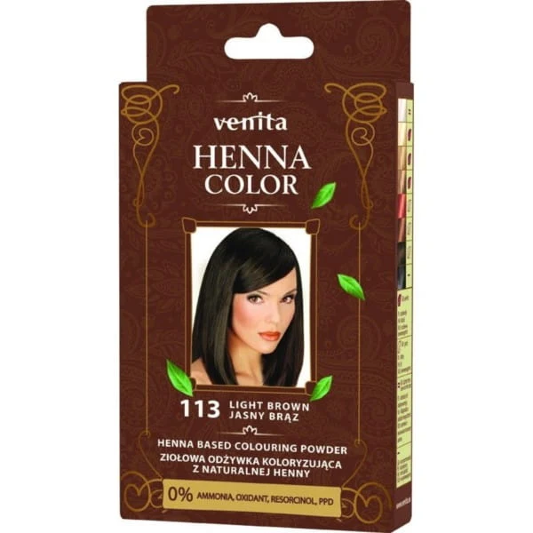 VENITA Hennapulver Nr. 113 hellbraun 25g - pflanzlicher Farbaufbereiter