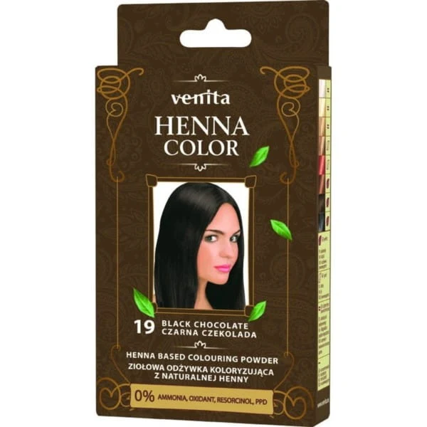 Venita Henna Farbe ZOK Nr. 19 Schwarz-Schokolade