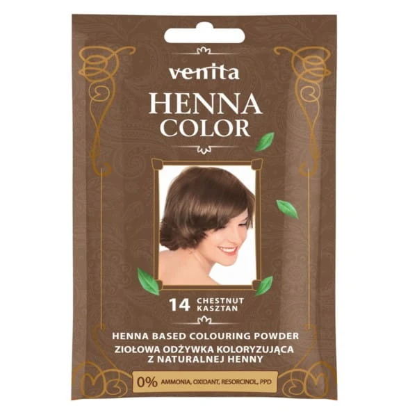 Venita Henna Farbe ZOK Nr. 14 Kastanie