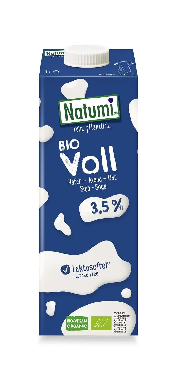 HAFER-SOJA-GETRÄNK 3,5% OHNE ZUCKERZUSATZ BIO 1 L - NATUMI