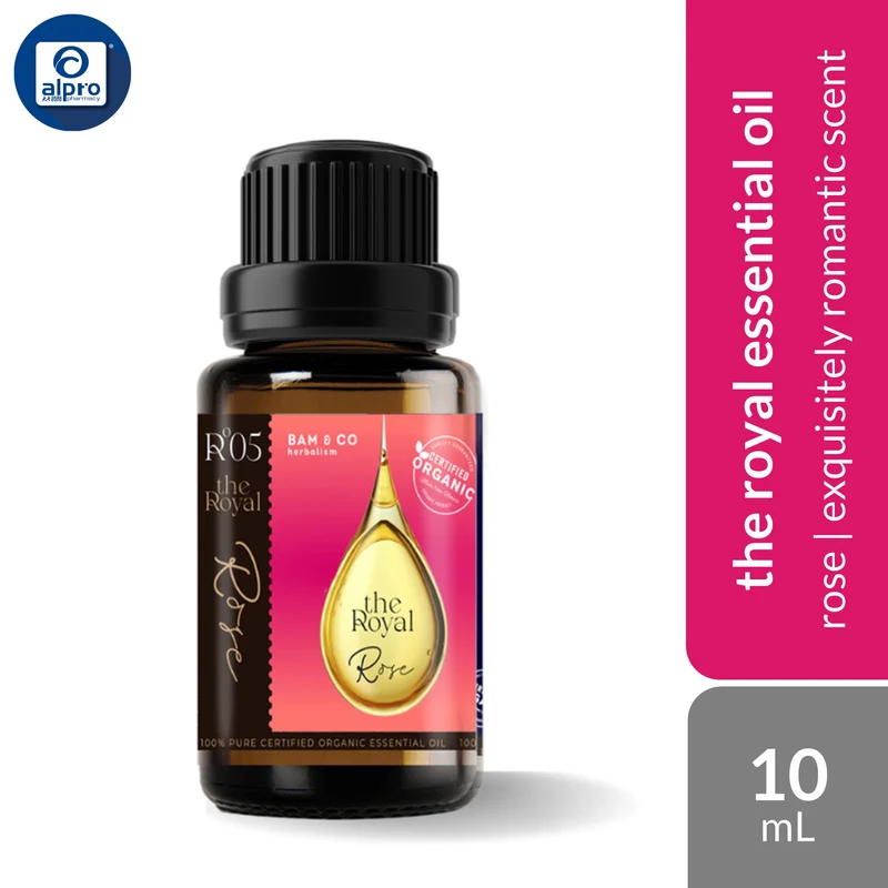 Bam & Co. Royal Rose Organic Essential Oil 10mL | Exquisitely Romantic Scent