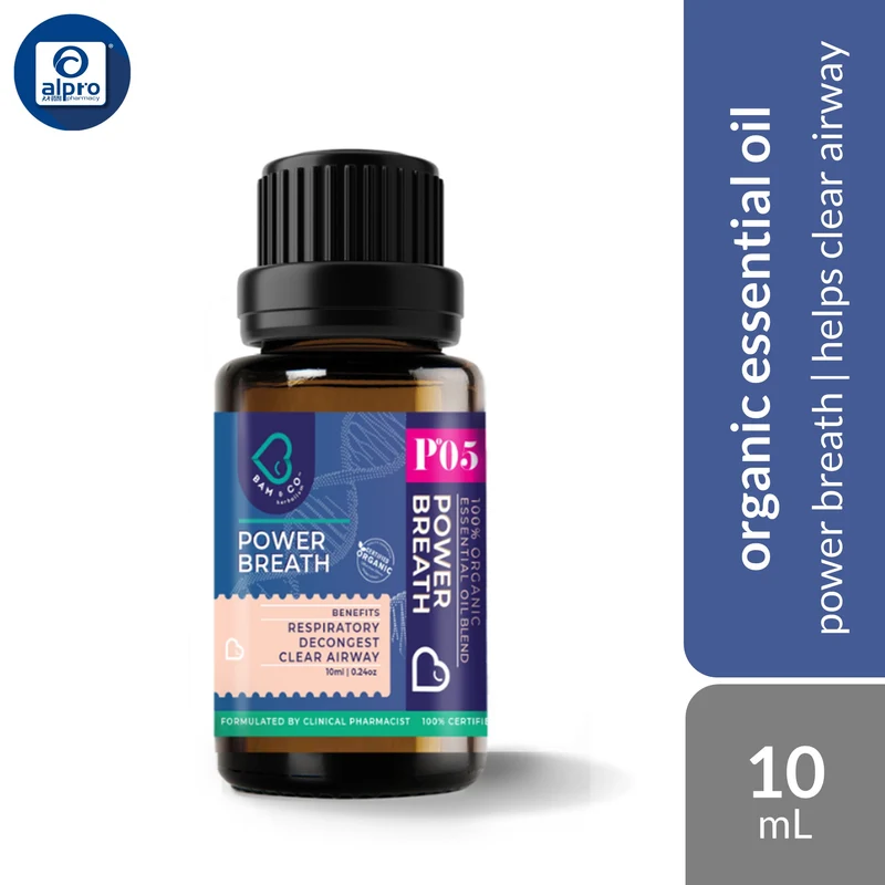 Bam & Co. Power Breath Essential Oil 10mL | Decongest & Helps Clear Airway