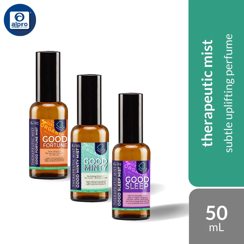 Bam & Co. Therapeutic Mist (Good Fortune/ Minty/ Sleep) 50mL | Subtle Uplifting Perfume & Body Mist