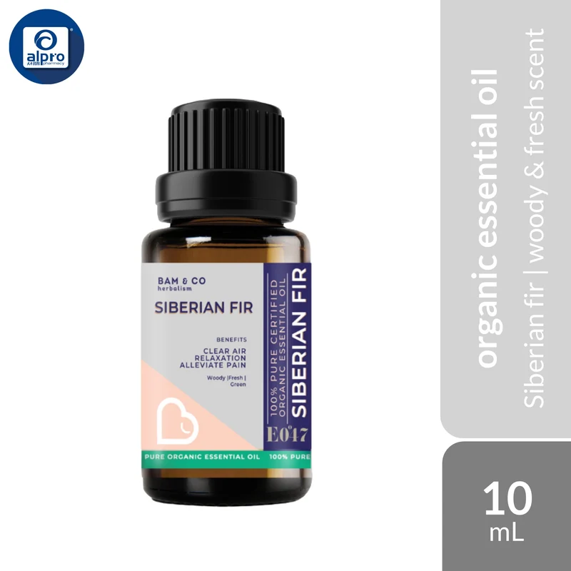 Bam & Co. Siberian Fir Organic Essential Oil 10mL | Woody & Fresh Scent