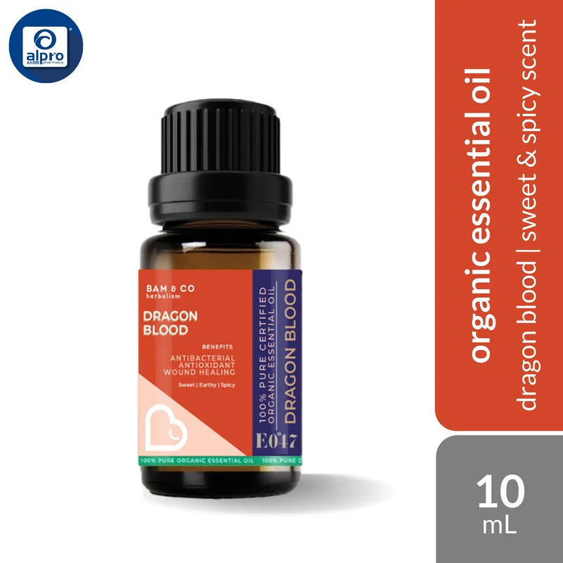 Bam & Co. Dragon Blood Organic Essential Oil 10mL | Sweet & Spicy Scent