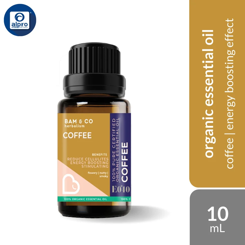 Bam & Co. Coffee Organic Essential Oil 10mL | Energy Boosting Effect