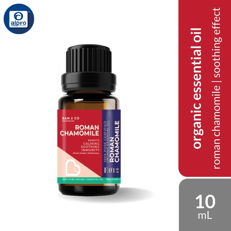 Bam & Co. Roman Chamomile Organic Essential Oil 10mL | Soothing Effect