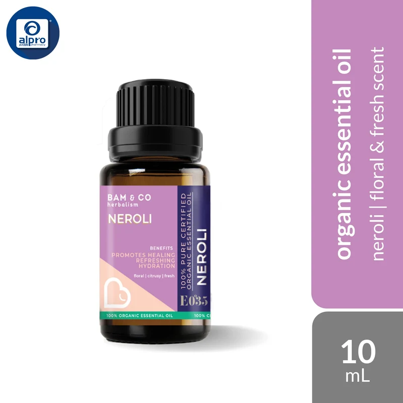 Bam & Co. Neroli Organic Essential Oil 10mL | Floral & Fresh Scent