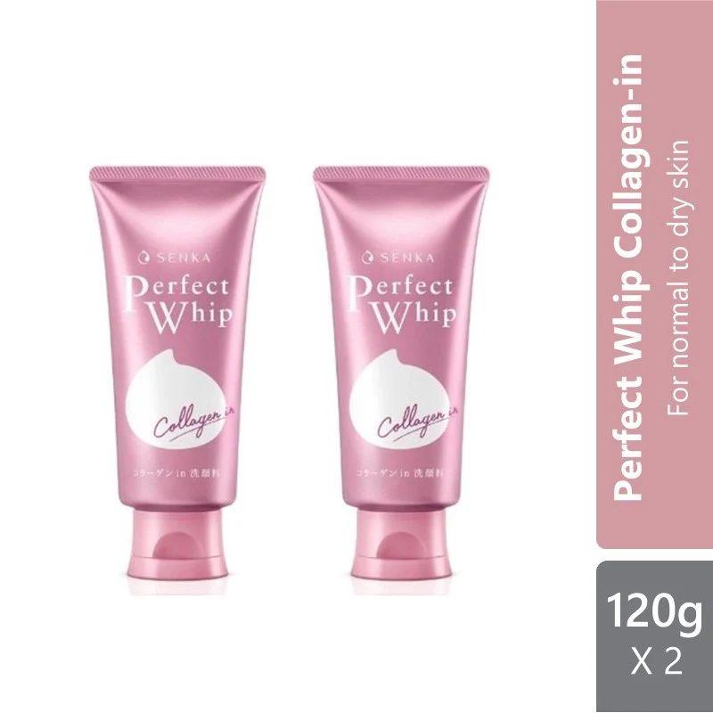 (Twin Pack) Senka Perfect Whip 120gx2 ( Original \ White Clay \ Collagen In )
