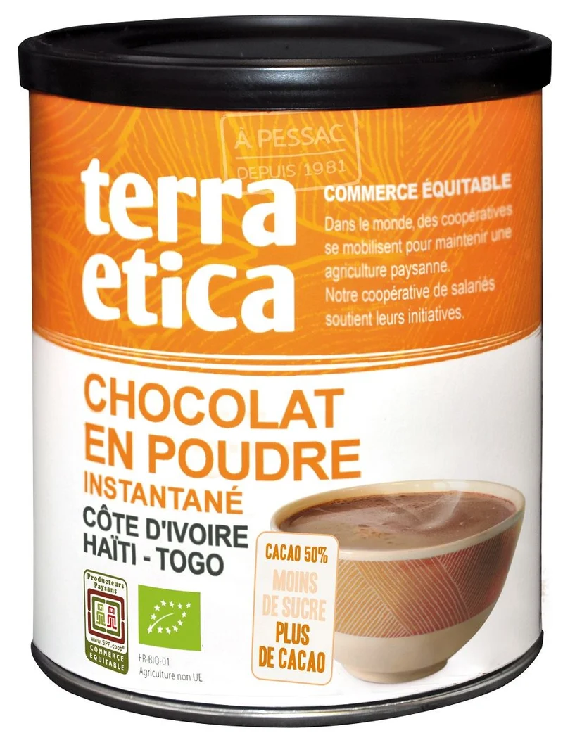 TRINKKOKOLADE - 50% FAIR TRADE COCAO BIO 425 g - TERRA ETICA