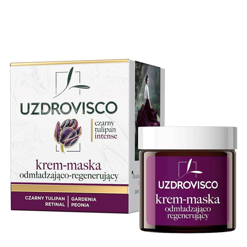 Verjüngende und regenerierende Gesichtsmaske 50 ml - UZDROVISCO (BLACK TULIPAN INTENSE)