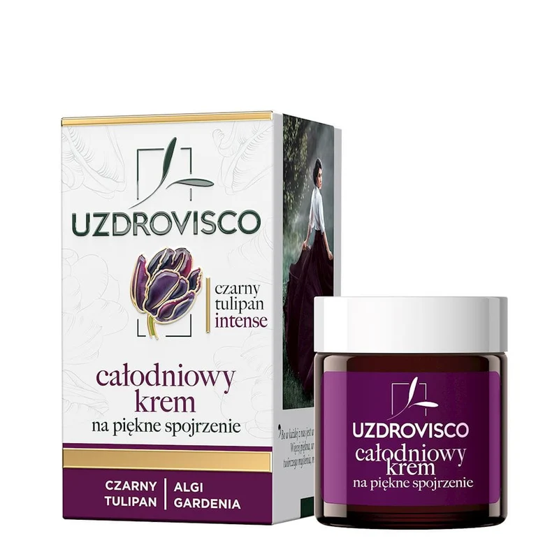 Anti-Falten-Augencreme für Tag und Nacht 25 ml - UZDROVISCO (INTENSE BLACK TULIPAN)