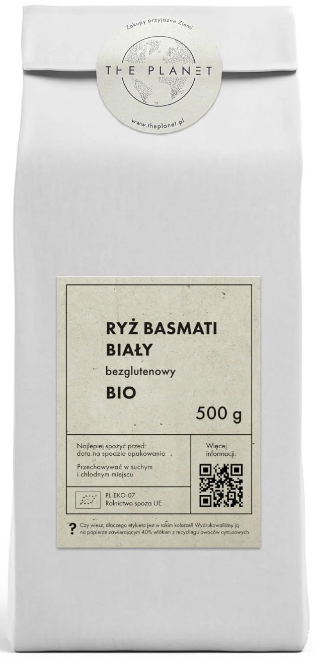 Glutenfreier weißer Basmati-Reis BIO 500 g - THE PLANET