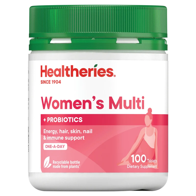 Healtheries Women's Multi with Probiotics One-A-Day 100 Tablets