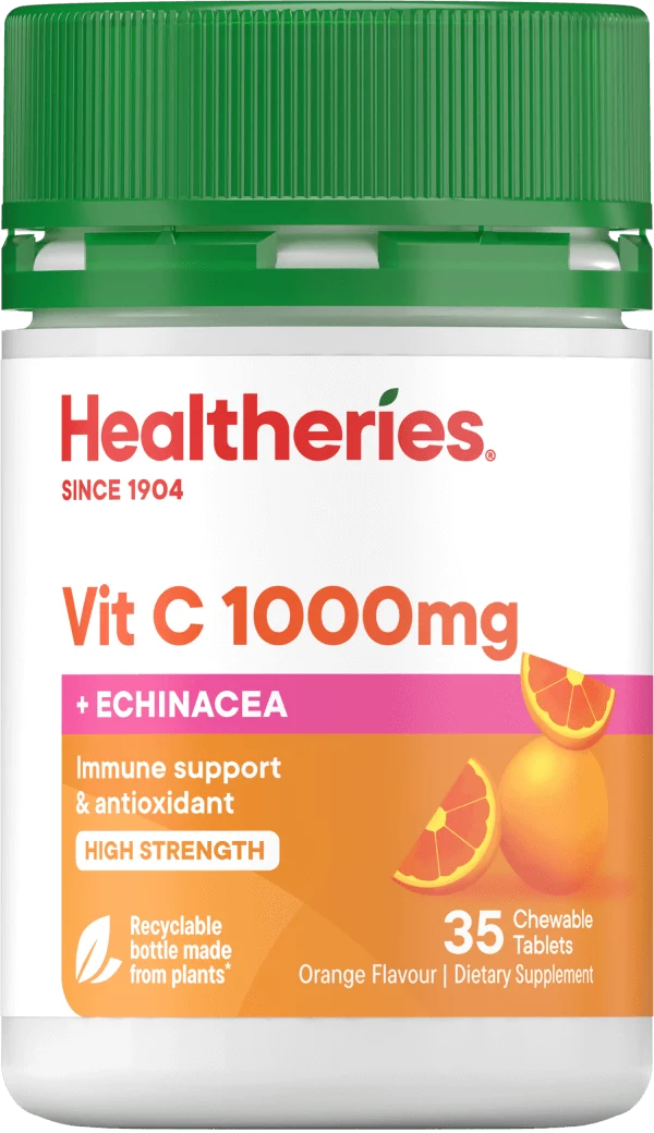Healtheries Vitamin C 1000 mg Plus Echinacea Chewables 35 Tablets
