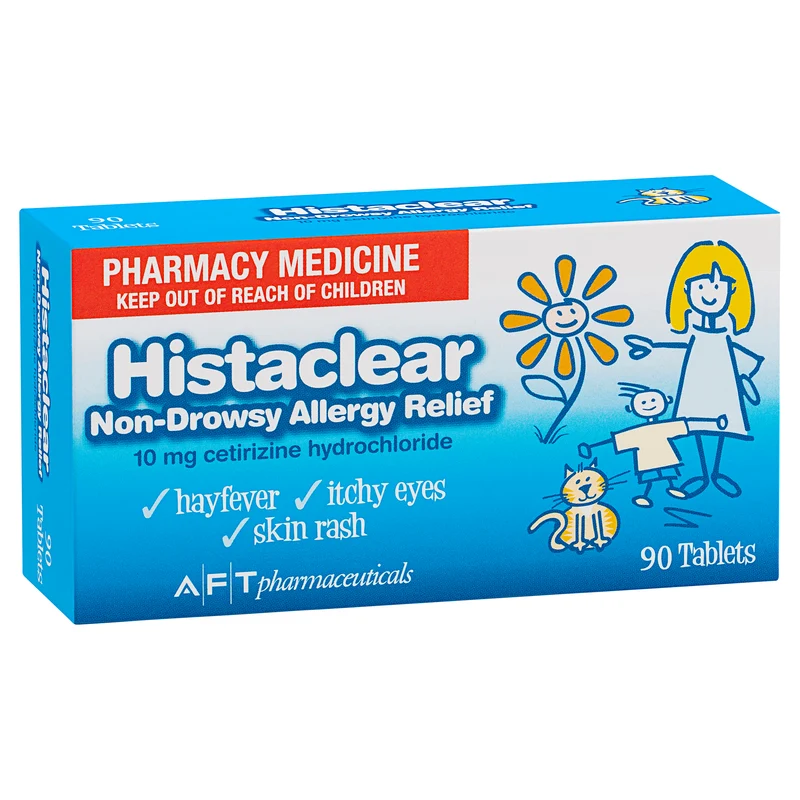 Histaclear Non-Drowsy Allergy Relief Tablets 10 mg 90 Tablets