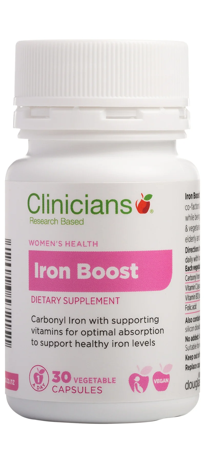 Clinicians Iron Boost V caps 30