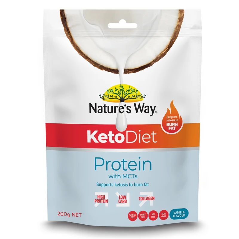 Nature's Way Keto Diet Protein with MCTs Powder 200g