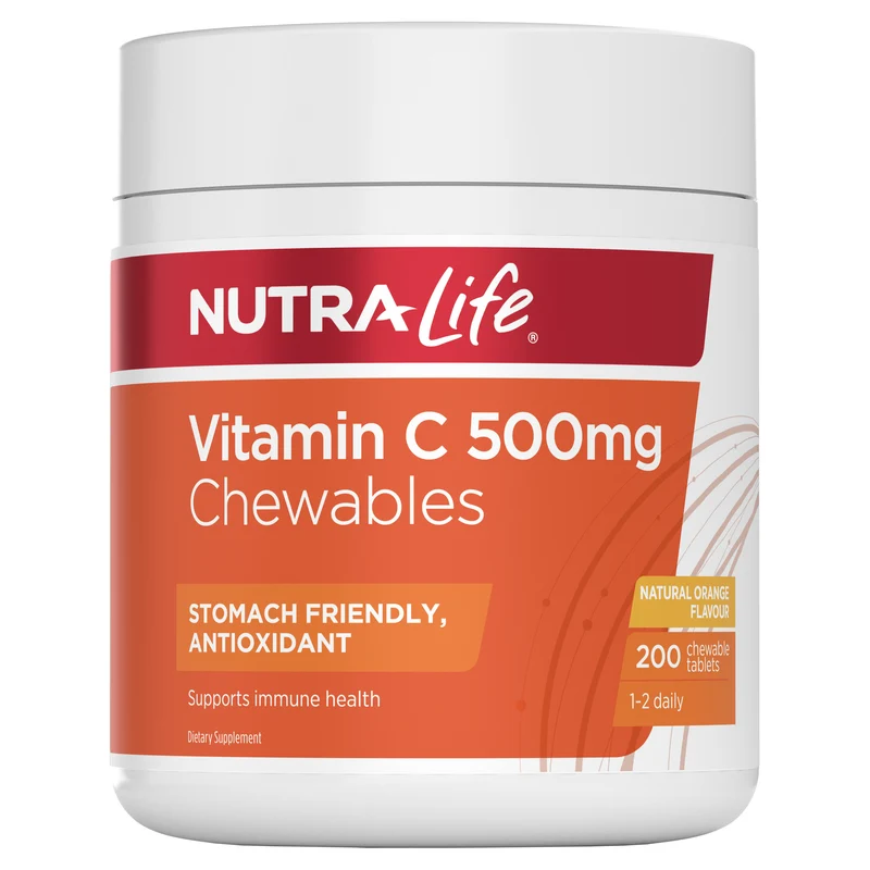 Nutra-Life Vitamin C 500mg Chewables 200 Tablets