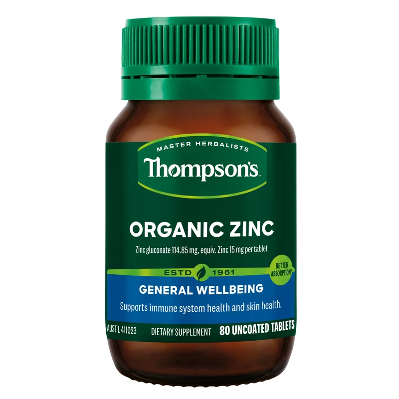 Thompsons Organic Zinc 80 tabs