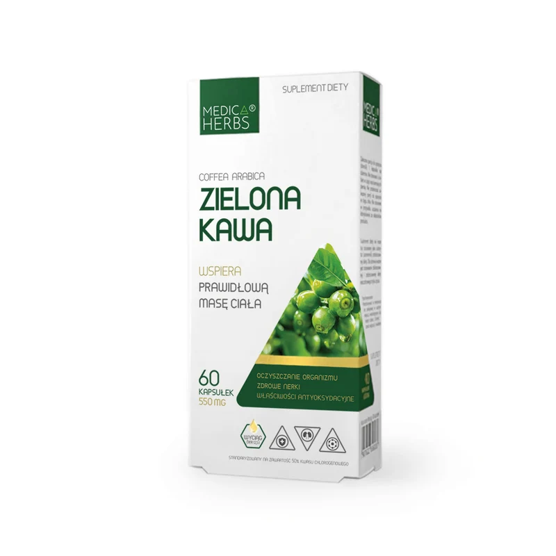MEDICA HERBS Grüner Kaffee 550mg, 60 Kapseln.