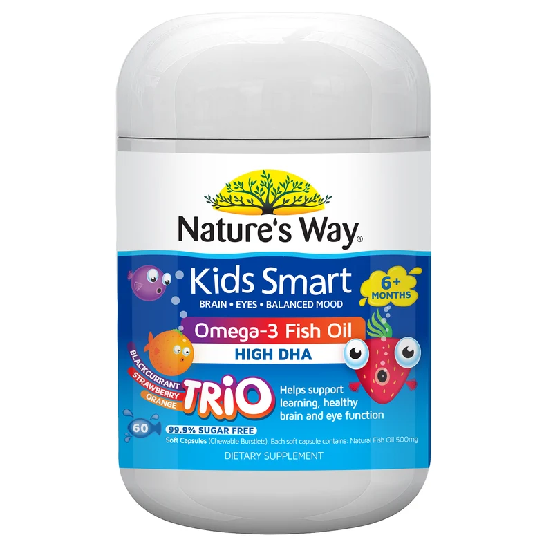 Nature's Way Kids Smart Omega-3 Fish Oil Burstlet Trio 60 Pack