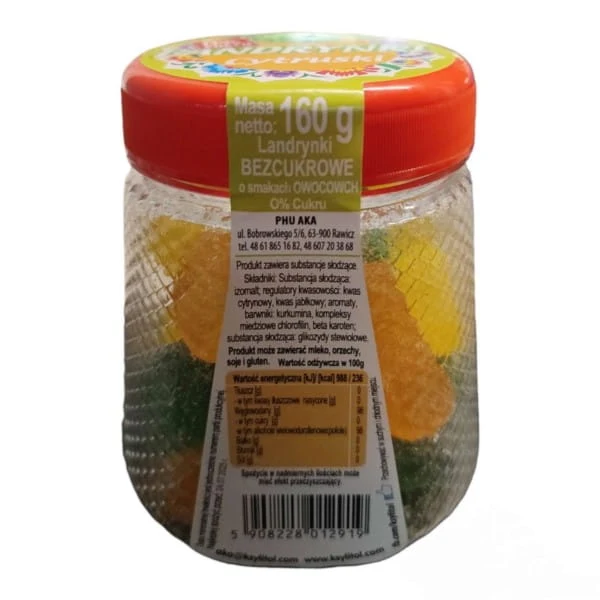 Aka Landrynki Owocowe 0% Zucker Zitrusfrüchte 160 g