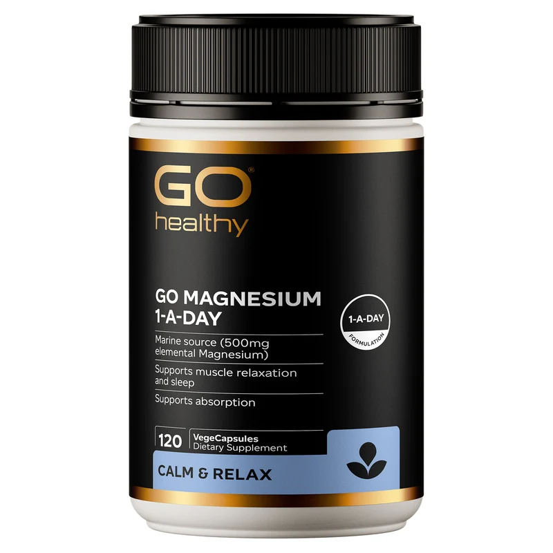 GO Healthy Magnesium Sleep Supplement 1-A-Day 120 Capsules