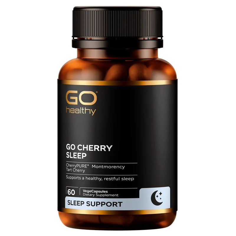 GO Healthy GO Cherry Tart Cherry Sleep Supplement 60 VCaps