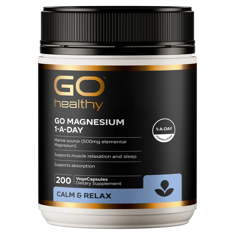 GO Healthy GO Magnesium Sleep Supplement 1-A-Day 200 Caps