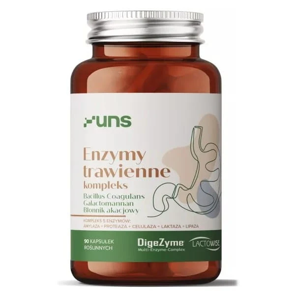 Verdauungsenzyme - 5-Enzym-Komplex (90 Kapseln) UNS Supplements