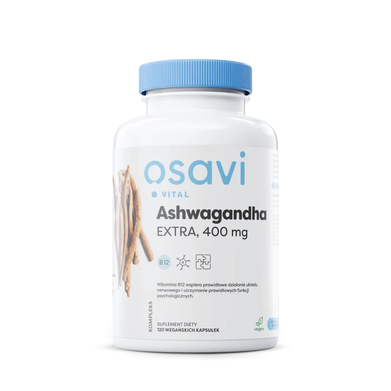 Ashwagandha EXTRA 400 mg mit Vit. B12 (120 Kapseln)