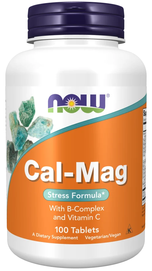 Cal-Mag - Calcium und Magnesium Anti-Stress mit B-Vitaminen (100 Tabletten) NOW FOODS